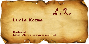 Luria Kozma névjegykártya
